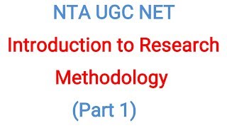 UGCNET Introduction to ResearchDifferent Types Part1 [upl. by Loretta]