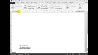 How to insert footnotes in Word 201320102007 and using the ShiftEnter command [upl. by Eeclehc]