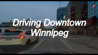 Driving Downtown to Real Canadian Superstore Winnipeg Manitoba Canada 4K 24fps HD Video [upl. by Kcin]