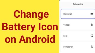 how to change battery icon on Android  how to change battery style on Android [upl. by Aderb]