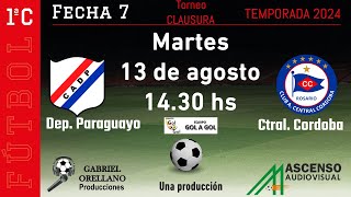 PRIMERA C  DEP PARAGUAYO  CENTRAL CORDOBA  FECHA 7 [upl. by Corwun]