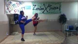 ZUMBA  EVA MARIA  QUEBRADITA con Xochitl y Karla [upl. by Hemetaf735]