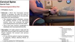 Transverse Ligament Stress Test  Rationale amp Interpretation [upl. by Maurilia130]