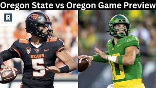 Oregon State vs Oregon Game Preview  College Football Game Predictions [upl. by Ahsiekim474]