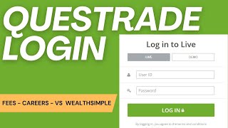 Questrade Login  Fees Careers vs Wealthsimple ⏬👇 [upl. by Liauqram745]