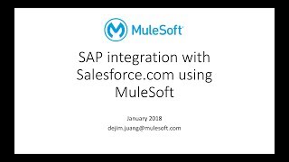 SAP to Salesforce Integration Using MuleSoft [upl. by Merissa884]