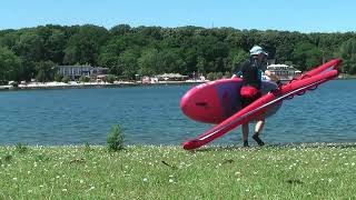 Inflatable Windsurfing auf dem Fühlinger See in Köln mit Tamahoo Freeride 500 und NKX Windsurf SUP [upl. by Onairelav]