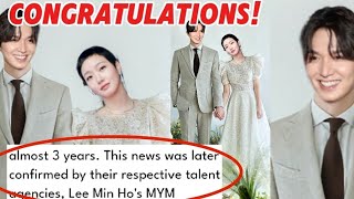 LEE MIN HOS AGENCY CONFIRMED THE NEWS THAT HE IS GETTING MARRIED TO KIM GO EUN [upl. by Sheets]