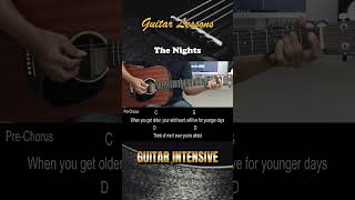 The Nights  Avicii  EASY Guitar Lessons for Beginners  Chords amp Strumming Pattern [upl. by Darum]