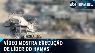 Israel divulga vídeo da execução de líder do Hamas que promete vingança  SBT Brasil 181024 [upl. by Akcirehs]