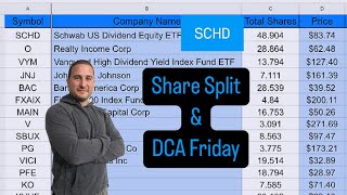 DCA Friday SCHD Q3 Dividend amp Share Split [upl. by Einalam]