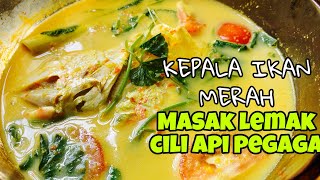 Kepala Ikan Merah Masak Lemak Cili Api Dengan Pegaga [upl. by Gnes356]