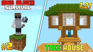 I Build A Tree House In One Block😍 ll One Block Survival Series Ep2 ll minecraft 🤗 [upl. by Dorsman]