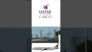 Takeoff and climb  Qatar Cargo Boing 777300ER part II [upl. by Nydnarb104]