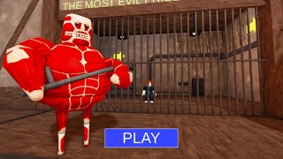 ATTACK ON TITAN BARRYS PRISON RUN OBBY Roblox Obby Gameplay 😍 [upl. by Adnuahsar]