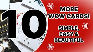 10 WOW Christmas Cards EASY amp SIMPLE but beautiful [upl. by Retxed]