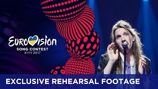 Luísa Sobral  Amar Pelos Dois Portugal EXCLUSIVE Rehearsal footage [upl. by Hsejar]