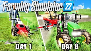 I Spent 24 Hours On A Flat Map With 0 🚜 Ep 8 👉 Farming Simulator 2022 [upl. by Dewar]