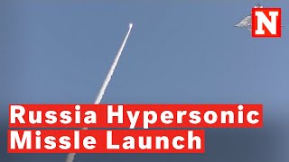 Watch Russian Military Test New Hypersonic Missile [upl. by Anaihsat53]