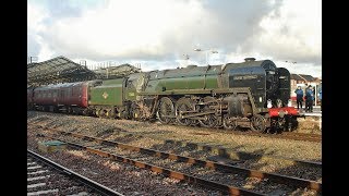 Steam at Chester  A1 60163 Tornado and Britannia Pacific 70013 Oliver Cromwell  25th Nov 2017 [upl. by Akemahs284]