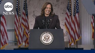 FULL SPEECH Kamala Harris addresses nation after conceding election to Donald Trump [upl. by Ahsemo]