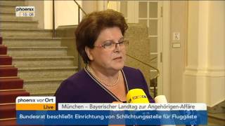 Die bayerische Landtagspräsidentin zur AngehörigenAffäre  VOR ORT vom 03052013 [upl. by Bullough]