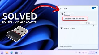 Realtek WiFi Adapter Cant Connect to this Network SOLVED [upl. by Ellenij]