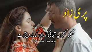 parizaad poetry  urdu poetry  sad urdu poetry status  piyari zimal noor [upl. by Teplitz]