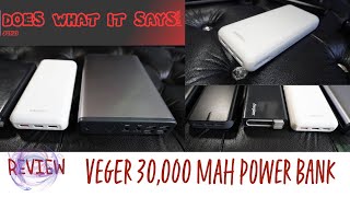 Veger 30000 MAH Power bank Model v3008 [upl. by Isteb]