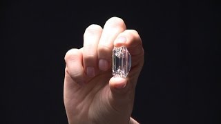 Sothebys unveils 100Carat perfect diamond [upl. by Annais738]