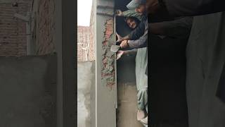 Pillar Plaster ✅ plaster construction rajmistri civilwork new shorts viralvideo satisfying [upl. by Siuqram936]