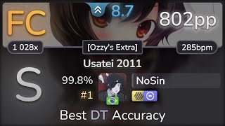 87⭐ NoSin  IOSYS  Usatei 2011 Ozzys Extra HDDT 998 1 802pp FC  osu [upl. by Anitnerolf679]