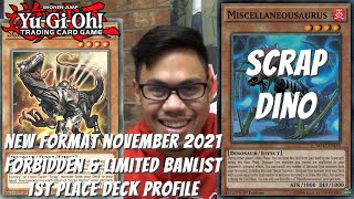 Yugioh New Format November 2021 Locals 1st Place Deck Profile  Scrap Dino  Lyle Cortez [upl. by Merfe]