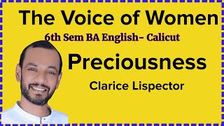 Preciousness by Clarice Lispector summary Calicut University B A English Sixth Sem [upl. by Esinev111]