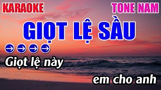 Giọt Lệ Sầu Karaoke Tone Nam  Em  Karaoke 9999  Beat Mới [upl. by Hnahk814]