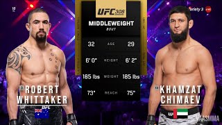 ROBERT WHITTAKER VS KHAMZAT CHIMAEV FULL FIGHT UFC 308 [upl. by Sudderth635]