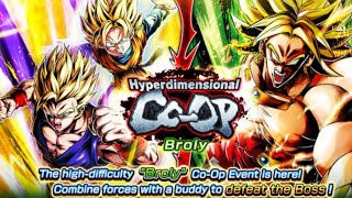 HYPER DIMENSIONAL COOP BROLY Boss Battle  Dragon Ball Legends [upl. by Sjoberg]