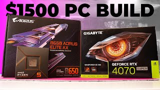 Shorts Stream  1500 Gaming PC Build w Ryzen 7600X amp RTX 4070 SUPER [upl. by Aniale]