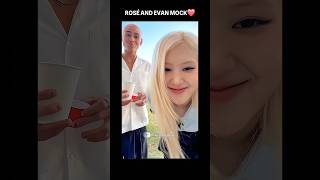 Rosé and Evan playing APT game⚡️💖 rosie toxictilltheend kpop blackpink shorts rosébrunoapt [upl. by Marilee714]