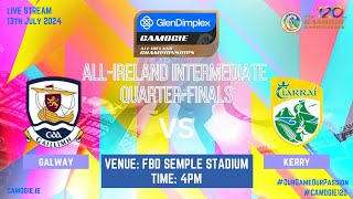 WATCH  Glen Dimplex AllIreland Intermediate Camogie Championship Qtr Final 2024  Galway v Kerry [upl. by Kotta]