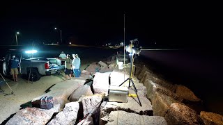 Texas City Dike Night Fishing Catch Clean Cook S6 E76 [upl. by Ardnaek]