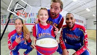 FATHER SON EPIC BASKETBALL TRICK SHOTS  Globetrotter Bloopers [upl. by Gaal360]