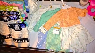 Baby Girl Newborn Clothing Haul  23 Weeks Pregnant [upl. by Filler152]