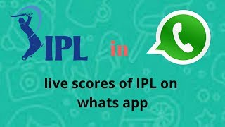 Live ipl scores in whats app  get every ball update free 💥 [upl. by Kiel633]