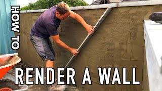 How to plaster an outside wall [upl. by Aaron61]