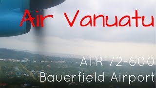 Passenger View Air Vanuatu ATR 72600 Takeoff from Port Vila Bauerfield International Airport [upl. by O'Conner]