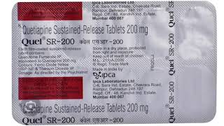 Quel SR 200 Tablets Quetiapine SustainedRelease Tablets 200 mg [upl. by Yvi]