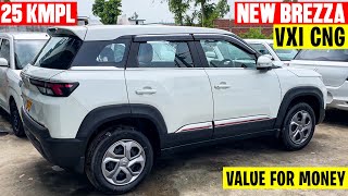 2024 NEW Maruti Brezza Vxi CNG  Value For Money Varient  Full Detailed Review ✅ [upl. by Nalani]