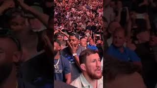 Jamahal Hill’s live reaction to Alex Pereira’s knockout [upl. by Macfadyn69]