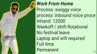 Permananetly Work From Home Jobs  Jobs in Maxicus Swiggy Voice Process Urgently Hiring Pan India [upl. by Aihsetan]